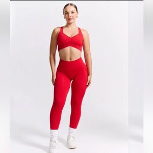 BuffBunny Miracle Seamless Leggings in Lipstick Red in size USWXL